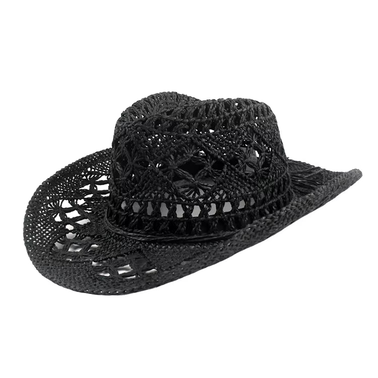 Women's Lightweight Straw Hat - Elegant Boater for Summer, Sun Protection and Optimal Comfort
