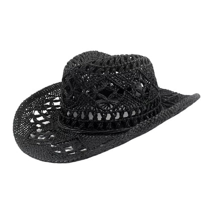 Women's Lightweight Straw Hat - Elegant Boater for Summer, Sun Protection and Optimal Comfort