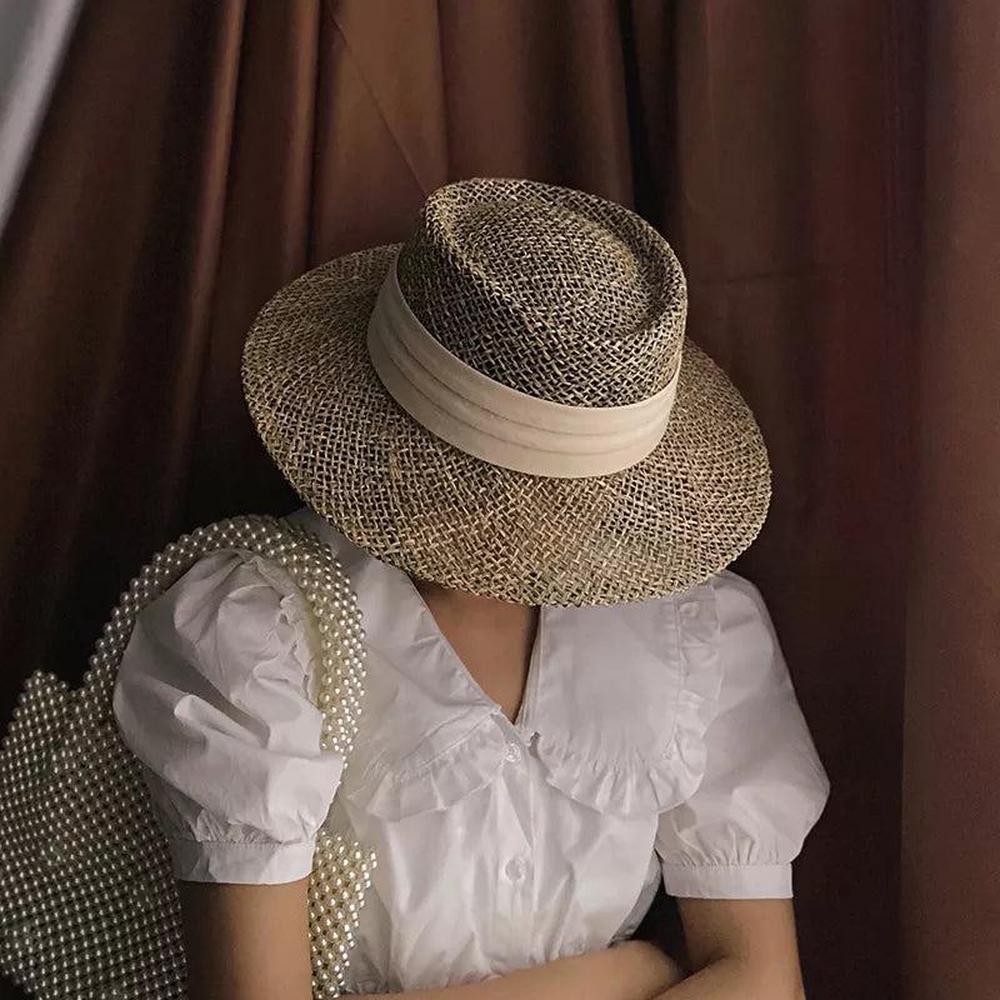 Chapeau de Paille Léger Mixte avec Protection Solaire – Chapeau Canotier Élégant pour Homme et Femme