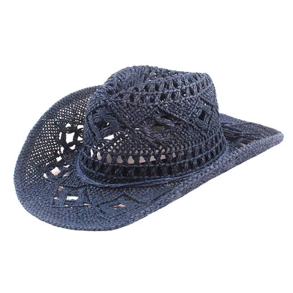 Women's Lightweight Straw Hat - Elegant Boater for Summer, Sun Protection and Optimal Comfort