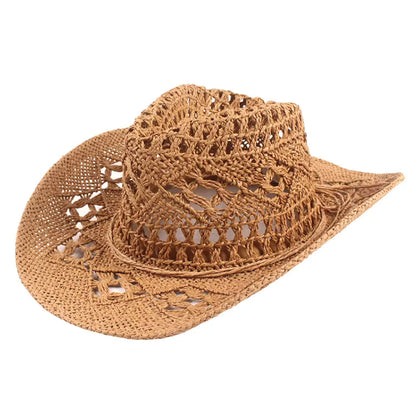 Women's Lightweight Straw Hat - Elegant Boater for Summer, Sun Protection and Optimal Comfort