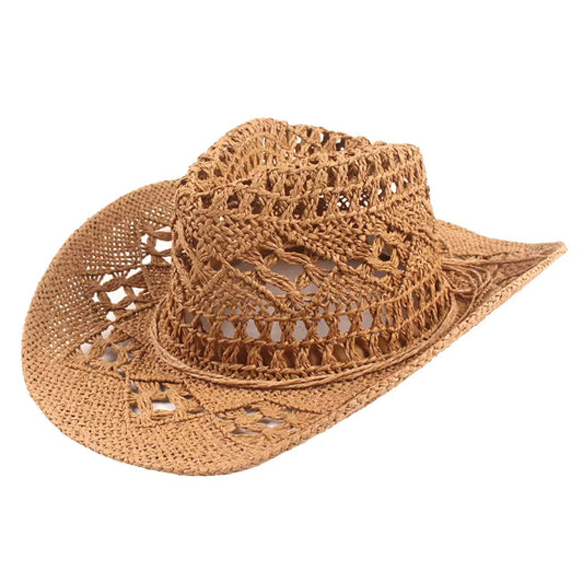 Women's Lightweight Straw Hat - Elegant Boater for Summer, Sun Protection and Optimal Comfort