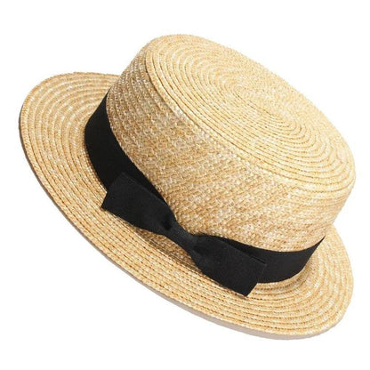 Women's Lightweight Straw Hat with Sun Protection – Chic Adjustable Summer Accessory