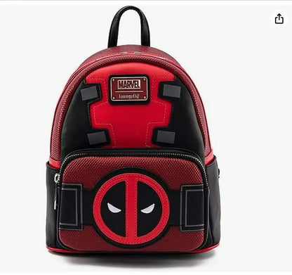 High Capacity Anime Cartoon Backpack – Marvel Avengers Deadpool and Captain America Design