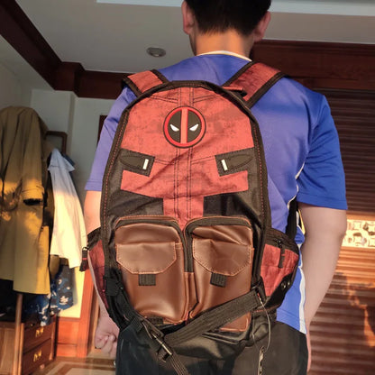 High Capacity Anime Cartoon Backpack – Marvel Avengers Deadpool and Captain America Design