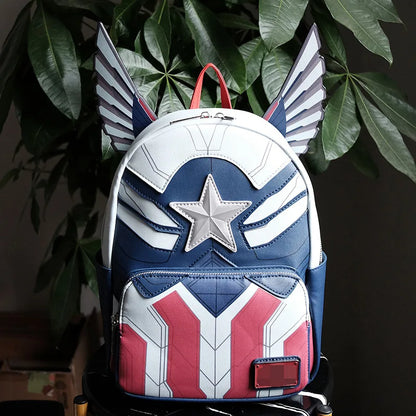 High Capacity Anime Cartoon Backpack – Marvel Avengers Deadpool and Captain America Design