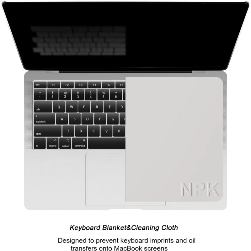 Housse de clavier en microfibre pour MacBook Pro 13/15/16 pouces – Protection contre la poussière et chiffon de nettoyage
