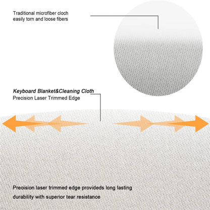 Housse de clavier en microfibre pour MacBook Pro 13/15/16 pouces – Protection contre la poussière et chiffon de nettoyage