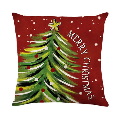 Cushion Cover and Pillowcase in Linen 45cm for Christmas and New Year Decoration