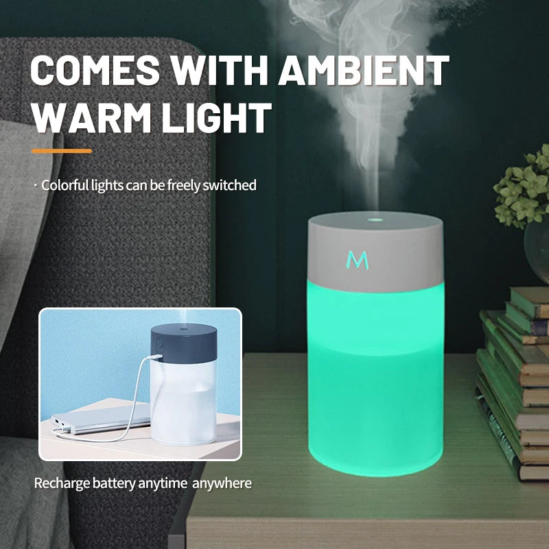 Humidificateur Mini USB Compact avec Grande Capacité pour Maison et Voyage