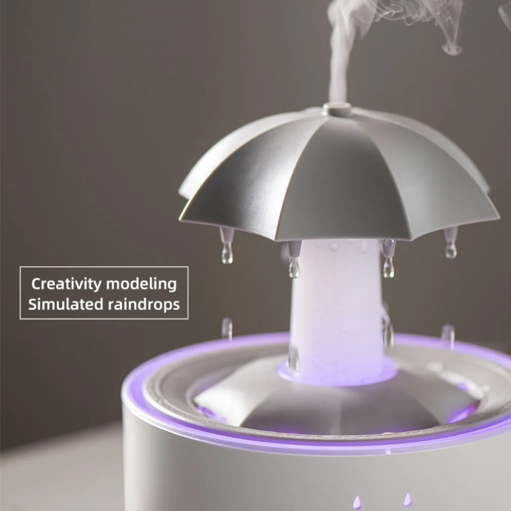Humidificateur Rotatif en Forme de Goutte d'Eau avec Lumières Nocturnes et Diffuseur d'Huiles Essentielles – 300ML