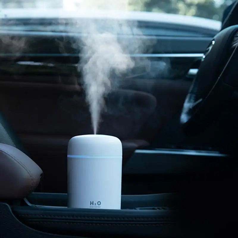 Humidificateur USB 300ml avec Diffuseur d'Aromathérapie et Design Coloré