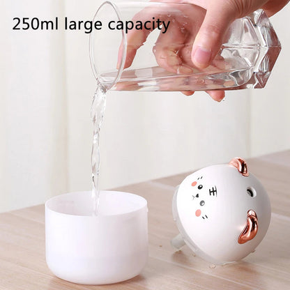 Mini USB Silent Air Humidifier for Room - Effective Humidification with Ambient Lighting and Compact Portability