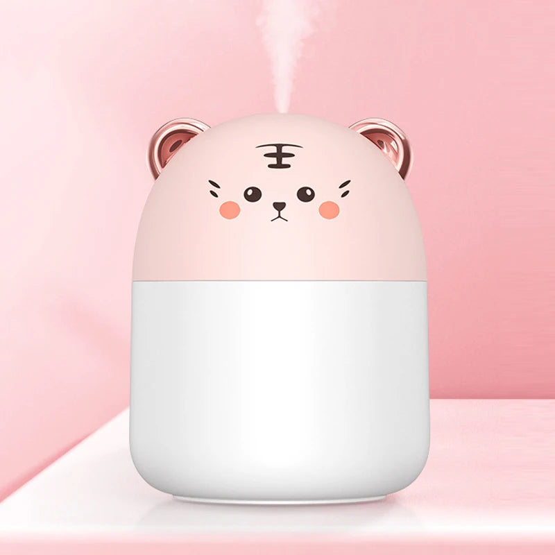 Humidificateur d'Air Mini USB Silencieux pour Chambre - Humidification Efficace avec Éclairage Ambiant et Portabilité Compacte