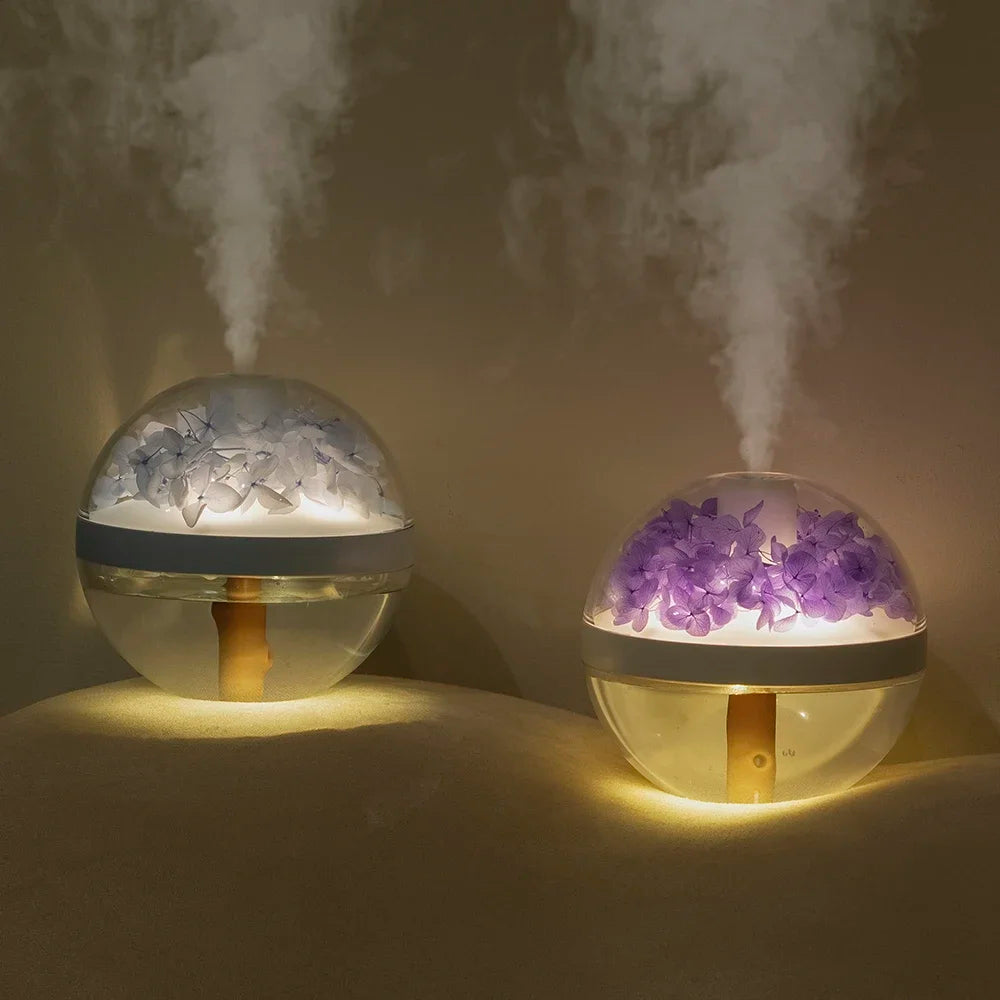 Humidificateur d'air USB rechargeable 270ML avec lumière LED et diffuseur de brume
