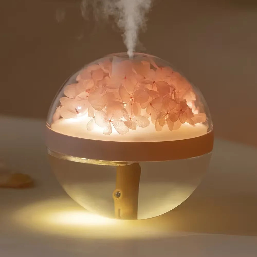 Humidificateur d'air USB rechargeable 270ML avec lumière LED et diffuseur de brume