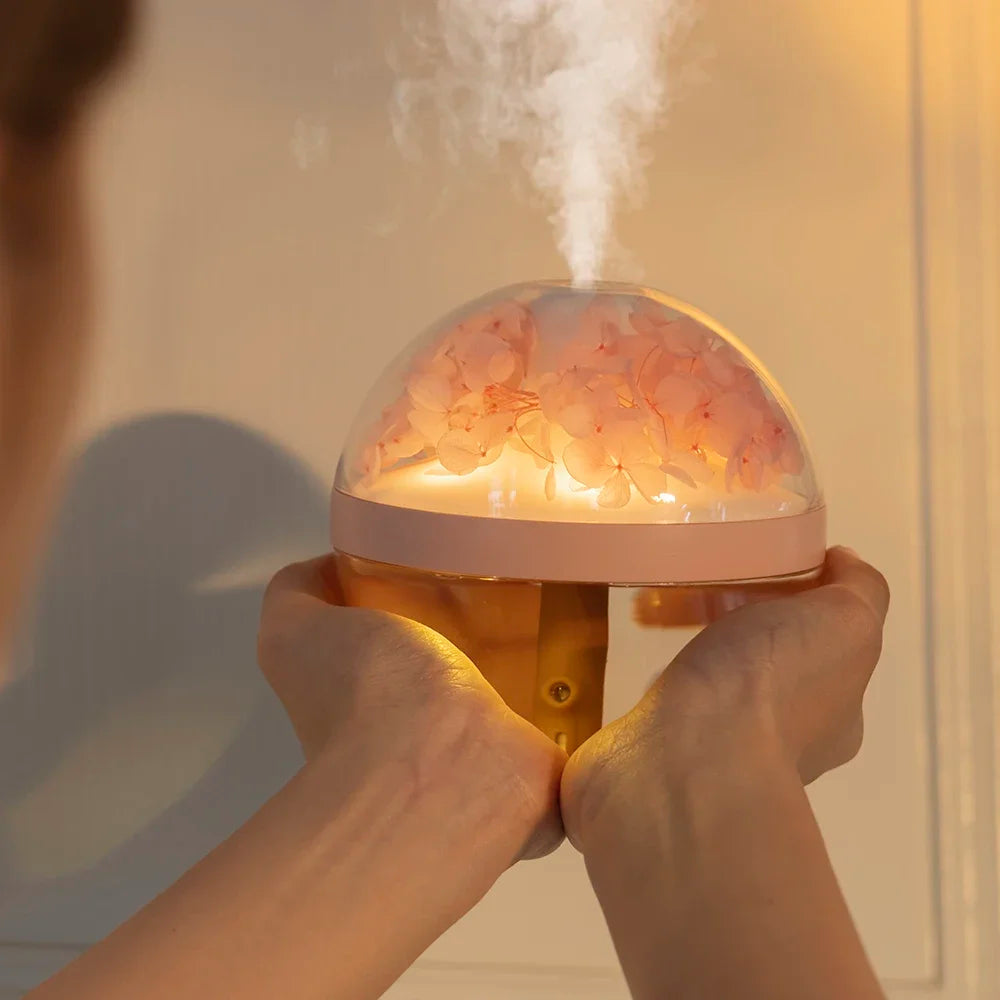 Humidificateur d'air USB rechargeable 270ML avec lumière LED et diffuseur de brume