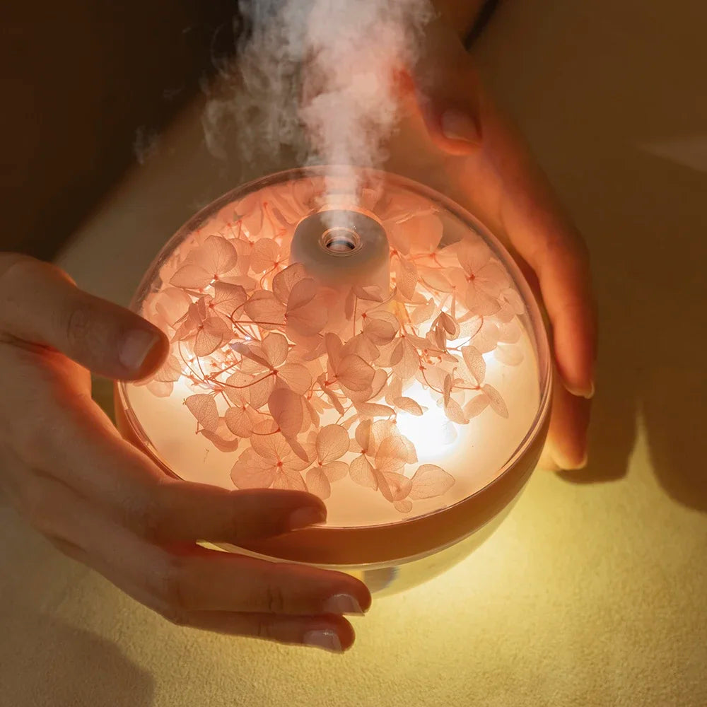 Humidificateur d'air USB rechargeable 270ML avec lumière LED et diffuseur de brume