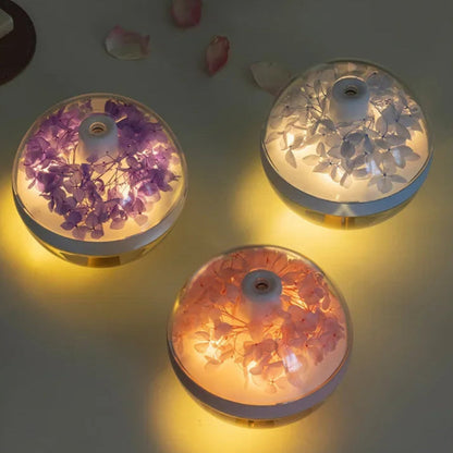 USB rechargeable 270ML air humidifier with LED light and mist diffuser