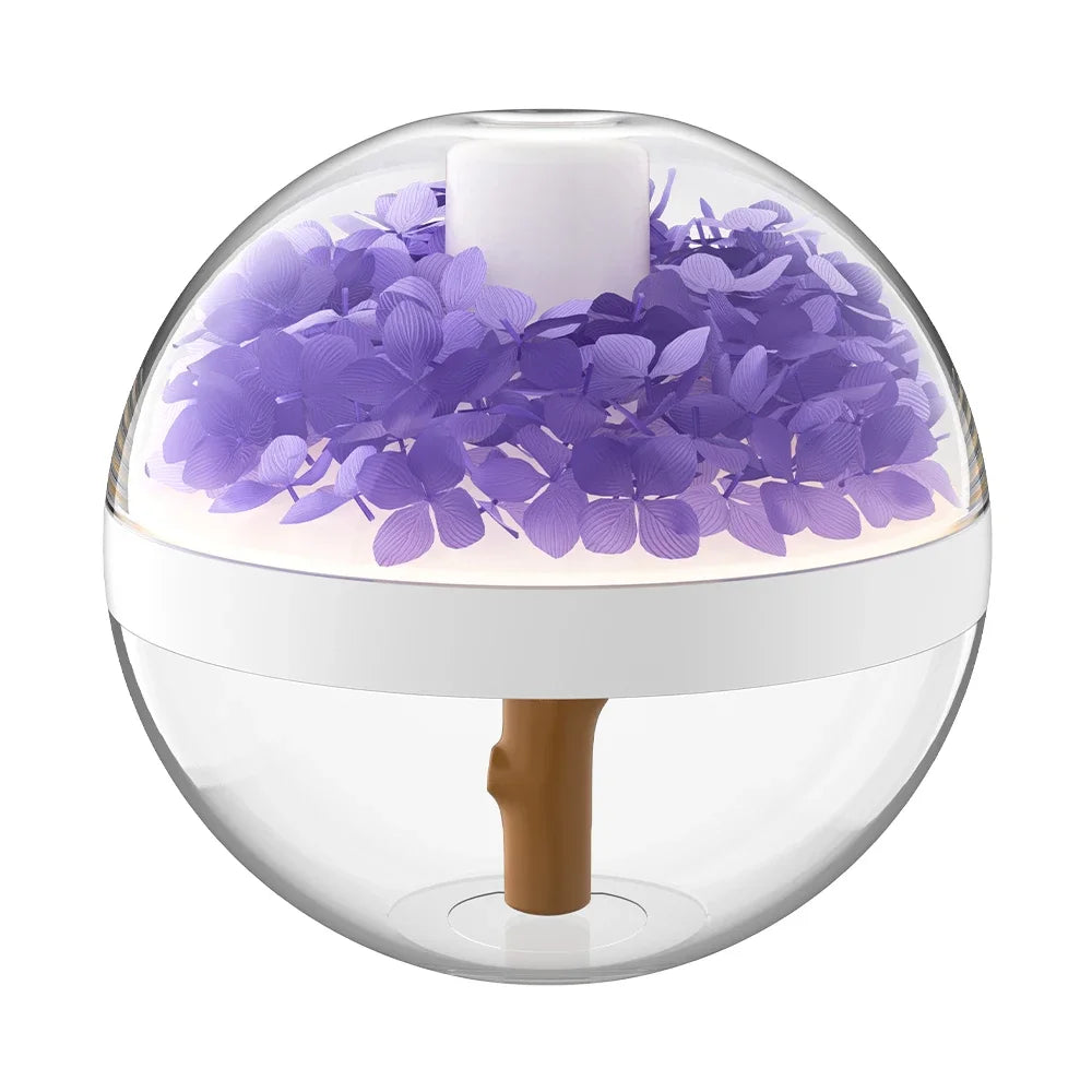 USB rechargeable 270ML air humidifier with LED light and mist diffuser