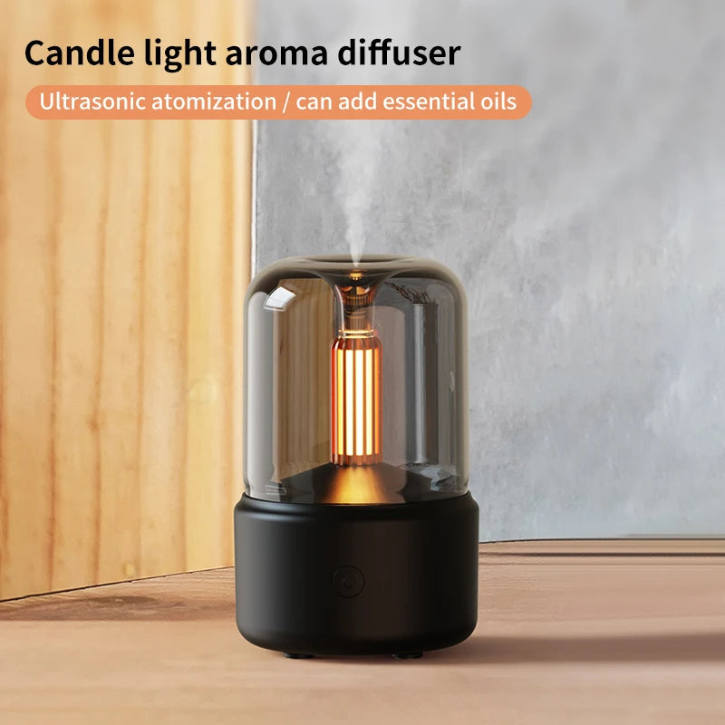 Humidificateur de Bureau USB avec Fonction Aromathérapie et Éclairage Ambiant