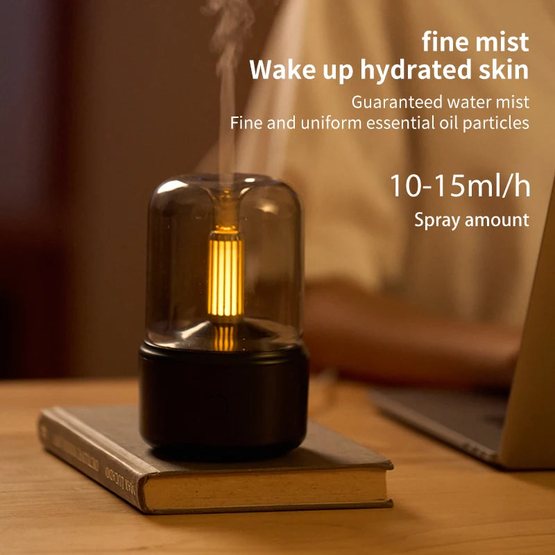 Humidificateur de Bureau USB avec Fonction Aromathérapie et Éclairage Ambiant