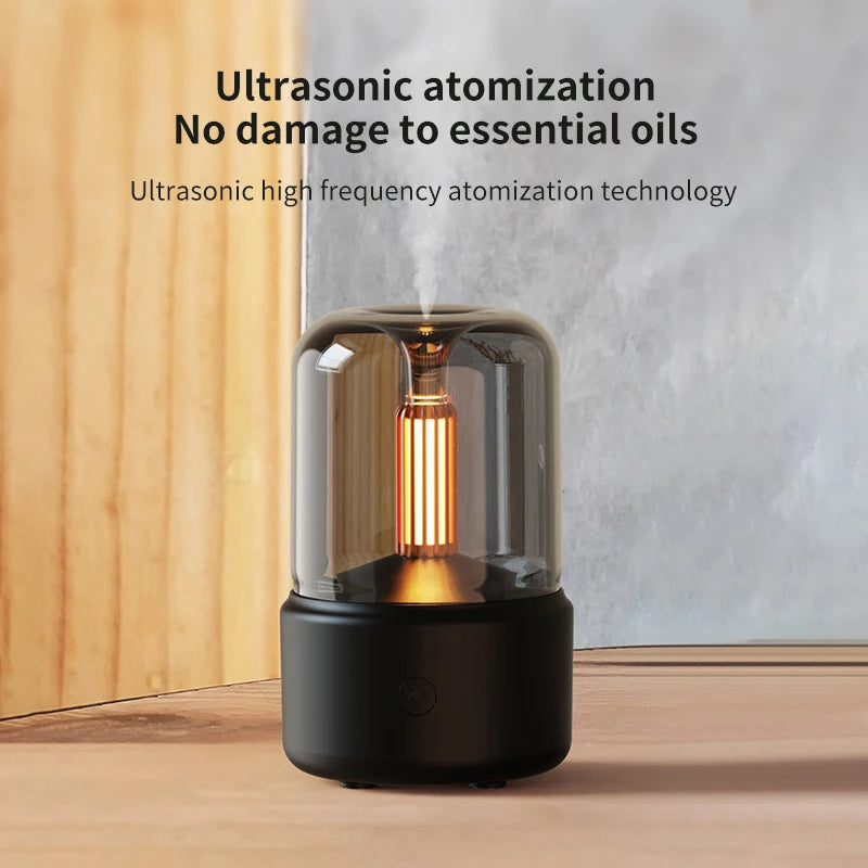 Humidificateur de Bureau USB avec Fonction Aromathérapie et Éclairage Ambiant