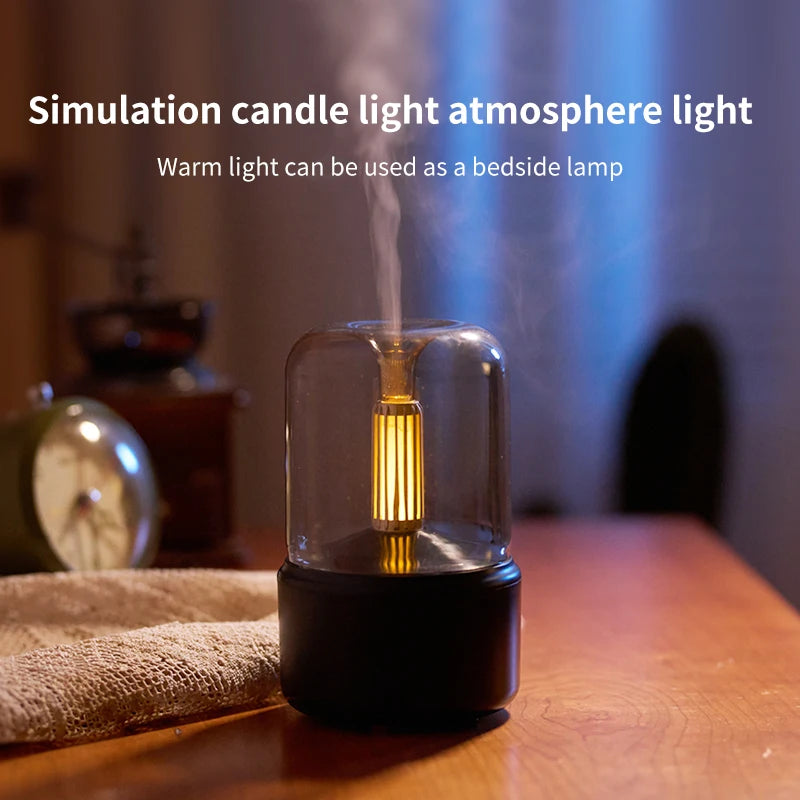 Humidificateur de Bureau USB avec Fonction Aromathérapie et Éclairage Ambiant