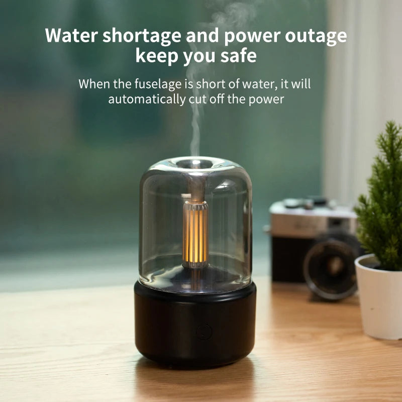 Humidificateur de Bureau USB avec Fonction Aromathérapie et Éclairage Ambiant