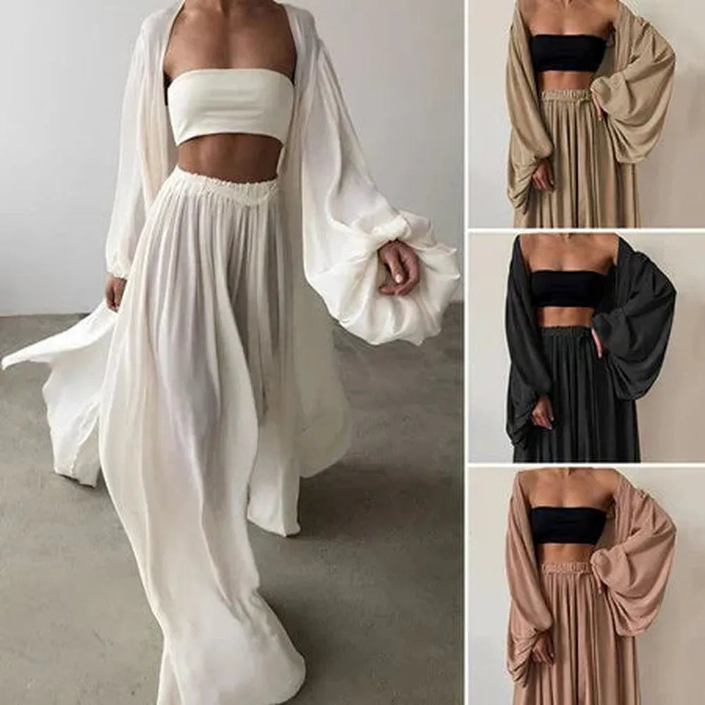 Ensemble Tailleur Femme Élégant 3 Pièces en Tissu de Haute Qualité – Polyvalent et Confortable pour Toutes Occasions