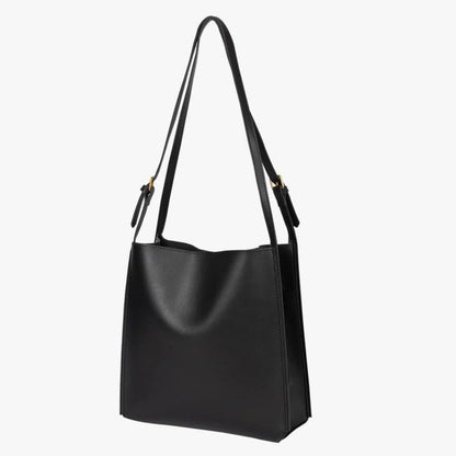 Women's Vegetable Leather Handbag – Elegant Tote Bag with Adjustable Straps and Spacious Interior