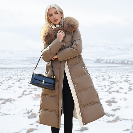 Ivy Puffer Coat | Quilted, Fur-Trimmed