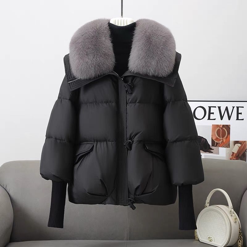 Ivy Puffer Jacket | Short Boxy, Fur Collar