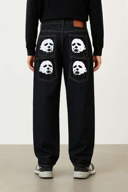 Women's High Waist Baggy Jeans in Denim – Relaxed Fit Y2K, Available in Light Blue, Dark Blue, and Black