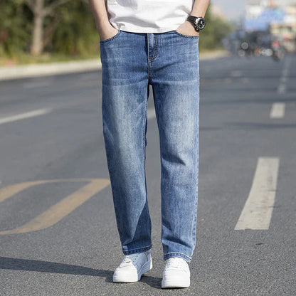 Men's Straight Jeans in Lyocell and Cotton – Optimal Comfort, Modern Silhouette, Ideal for Summer
