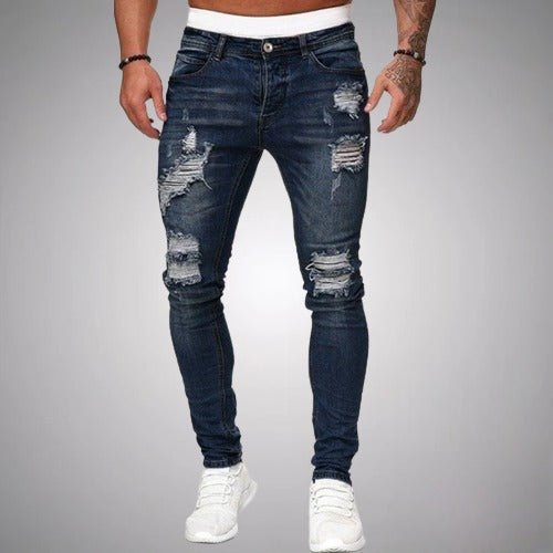 Men's Slim Ripped Jeans in Cotton – Trendy Style and Comfort, Slim-Fit Cut, Available from S to 3XL