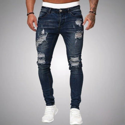 Men's Slim Ripped Jeans in Cotton – Trendy Style and Comfort, Slim-Fit Cut, Available from S to 3XL