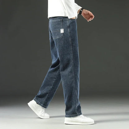 Loose Jeans for Men in Stretch Cotton – Business Casual Style