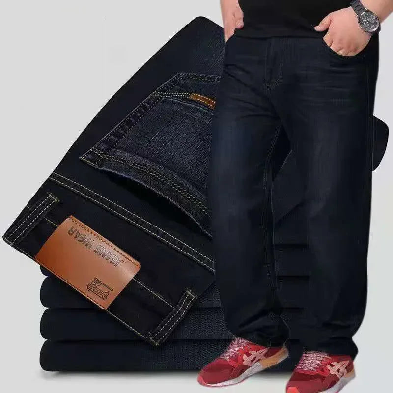 Jeans Décontractés Oversize pour Hommes en Denim Stretch – Taille Haute et Confort Optimal