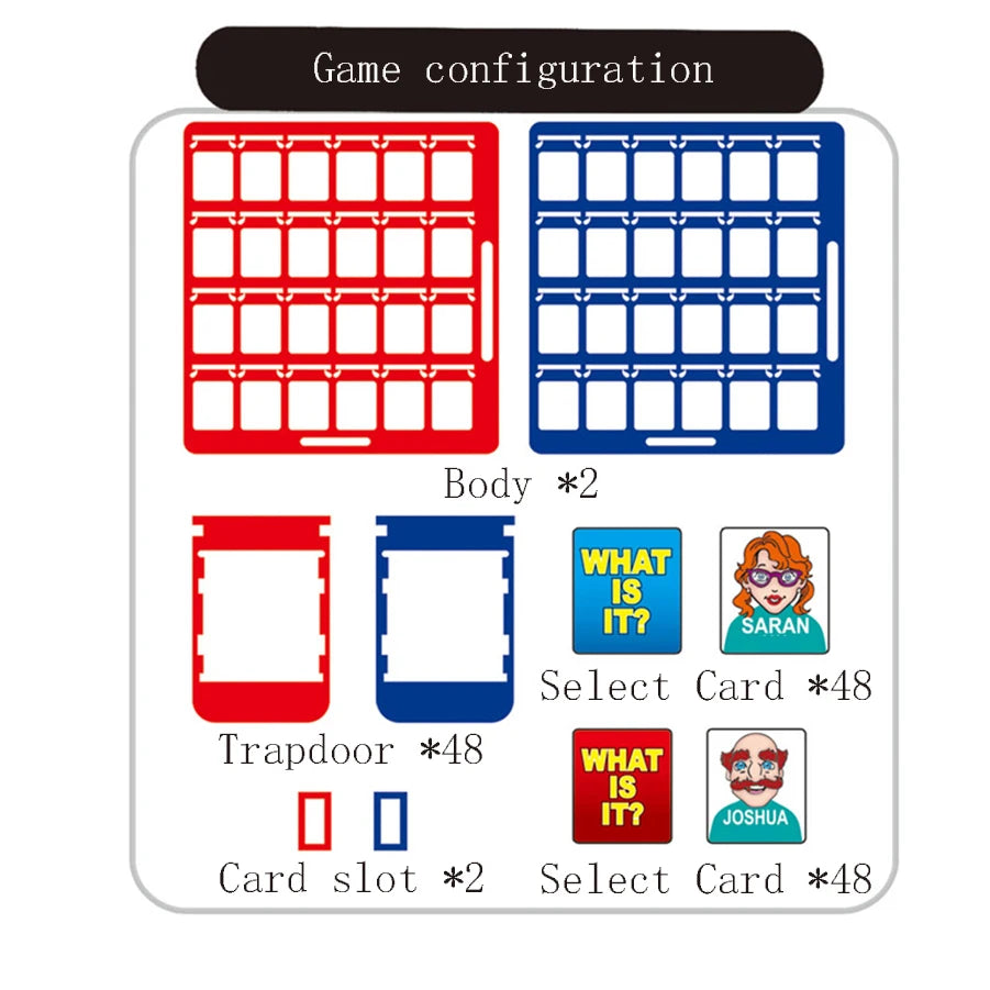 Interactive Guess Who Card Game for Children – Logical and Educational Activity, 2 to 6 Players, From 5 Years Old