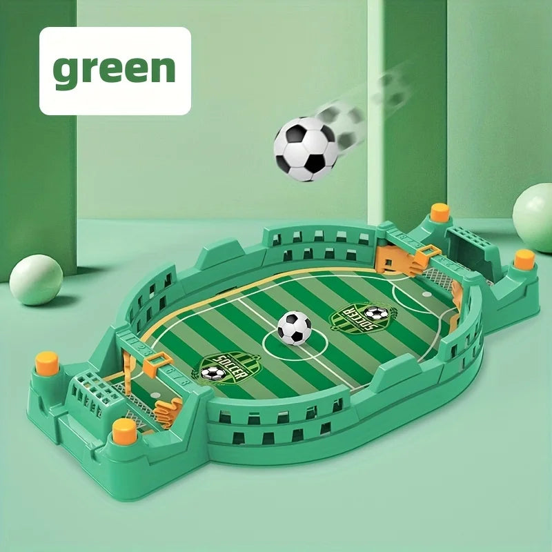 Jeu de football interactif pour enfants pour 2 joueurs – Compact en plastique bleu et vert, 23 cm