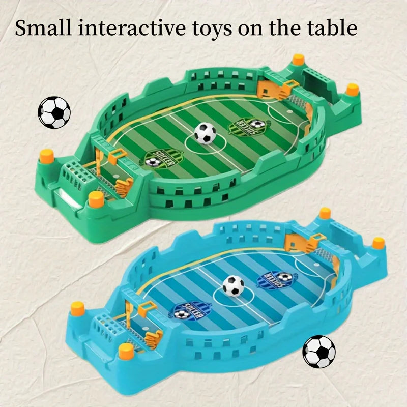 Jeu de football interactif pour enfants pour 2 joueurs – Compact en plastique bleu et vert, 23 cm