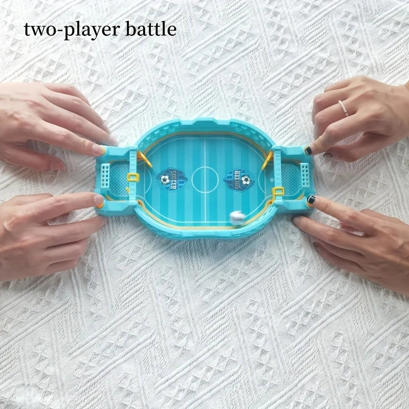 Jeu de football interactif pour enfants pour 2 joueurs – Compact en plastique bleu et vert, 23 cm