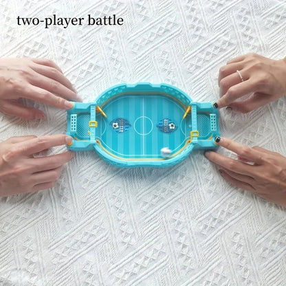 Jeu de football interactif pour enfants pour 2 joueurs – Compact en plastique bleu et vert, 23 cm