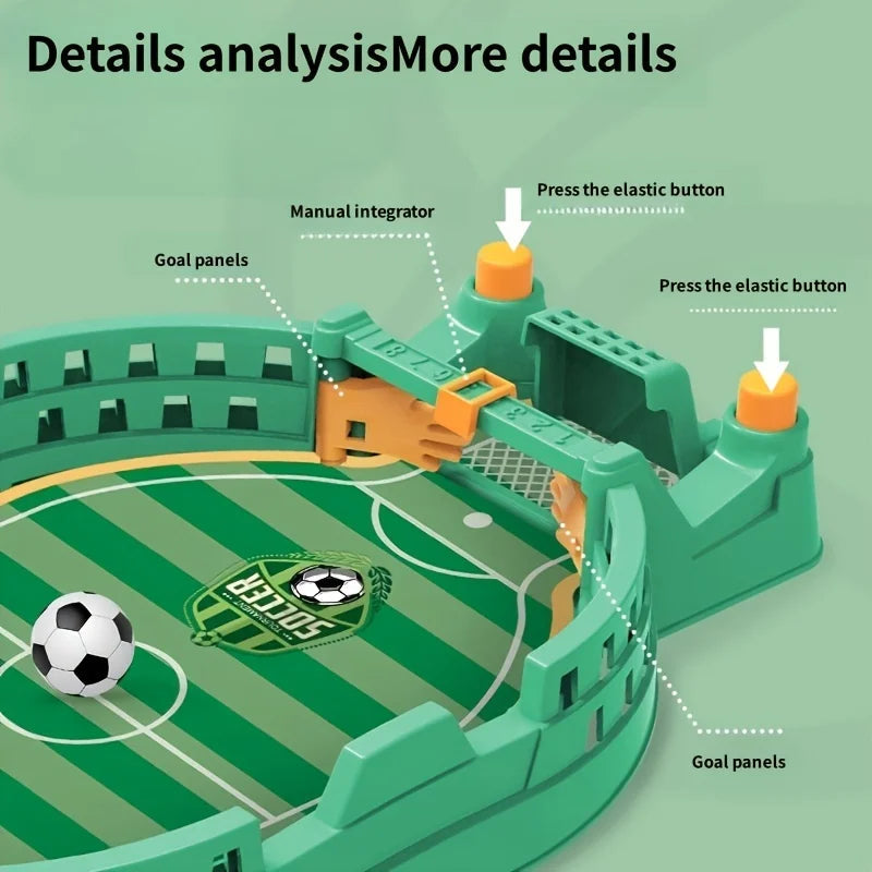Jeu de football interactif pour enfants pour 2 joueurs – Compact en plastique bleu et vert, 23 cm
