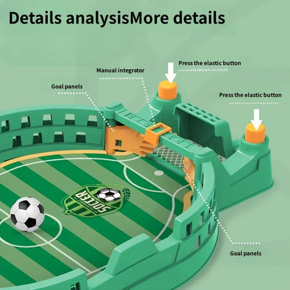 Jeu de football interactif pour enfants pour 2 joueurs – Compact en plastique bleu et vert, 23 cm