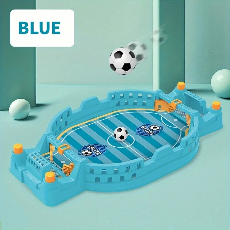 Jeu de football interactif pour enfants pour 2 joueurs – Compact en plastique bleu et vert, 23 cm