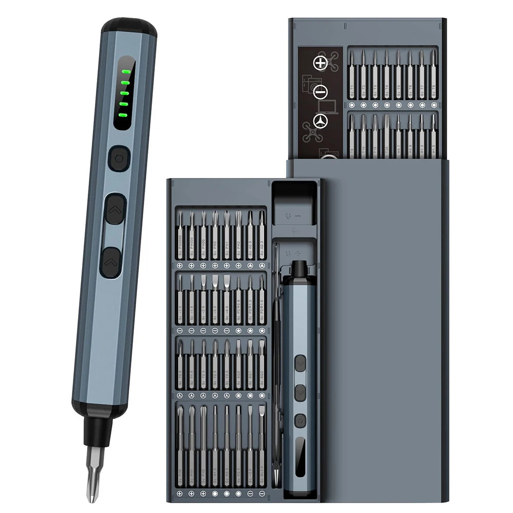 Precision Electric Screwdriver Set with 5 Torque Settings and Magnetic Bits