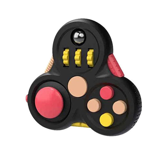 Compact Rotating Anti-Stress Toy with Three Lobes and Soothing Textures for Adults and Teenagers - Ideal for Office and Travel
