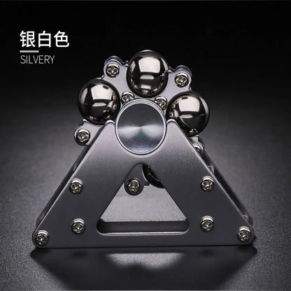 Metal Anti-Stress Toy - Compact Large Wheel Fidget Spinner, Durable and Tactile for Stress Relief